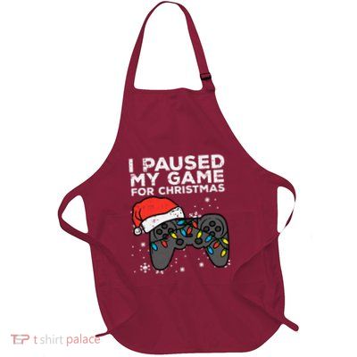 Paused My Game Christmas Gamer Xmas Apron