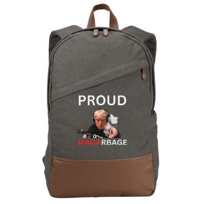 Proud Maga Garbageproud To Be Garbage Trump Supporters Cotton Canvas Backpack