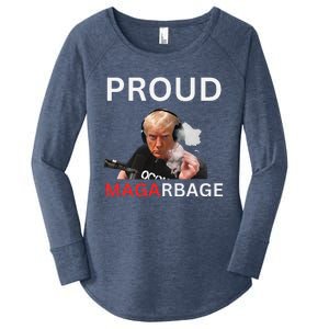 Proud Maga Garbageproud To Be Garbage Trump Supporters Women's Perfect Tri Tunic Long Sleeve Shirt