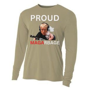 Proud Maga Garbageproud To Be Garbage Trump Supporters Cooling Performance Long Sleeve Crew