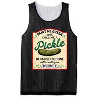 Paint Me Green And Call Me A Pickle Mesh Reversible Basketball Jersey Tank