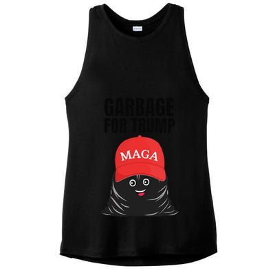 Proud Maga Garbage For Trump Supporter Trash Bag Cartoon Gift Ladies PosiCharge Tri-Blend Wicking Tank