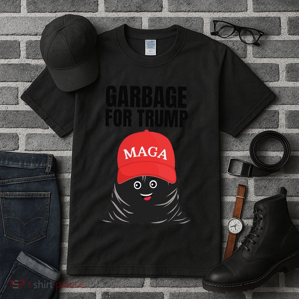 Proud Maga Garbage For Trump Supporter Trash Bag Cartoon Gift Tall T-Shirt