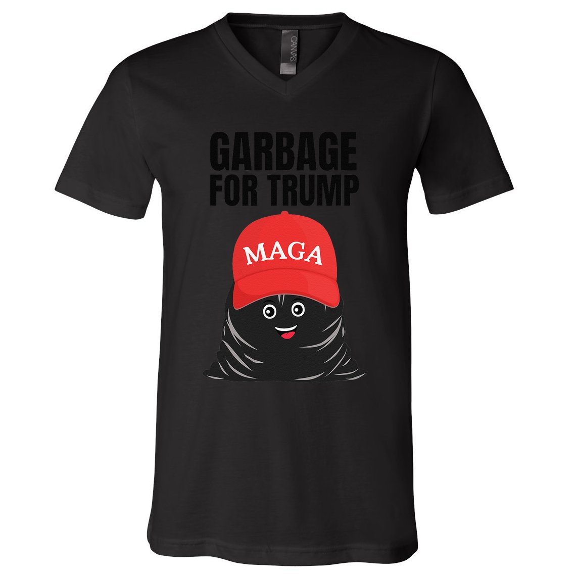 Proud Maga Garbage For Trump Supporter Trash Bag Cartoon Gift V-Neck T-Shirt