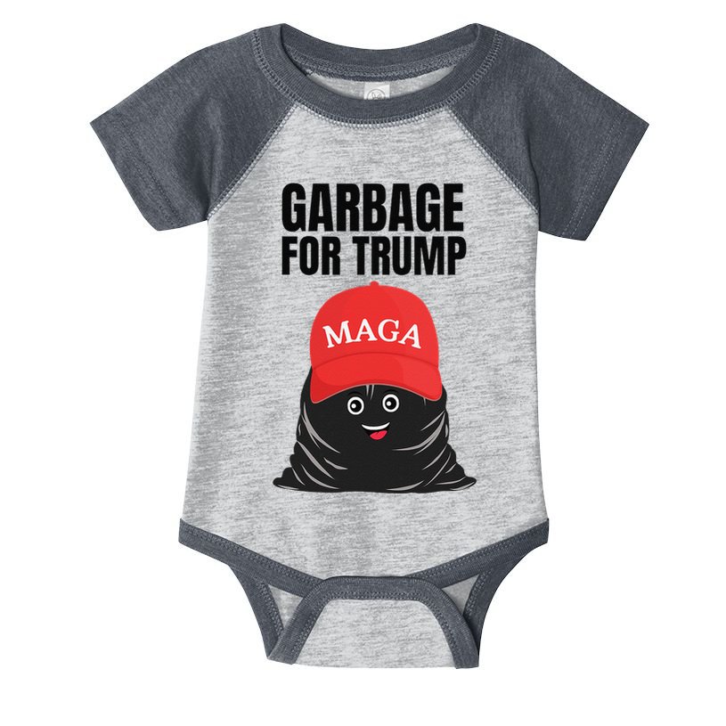 Proud Maga Garbage For Trump Supporter Trash Bag Cartoon Gift Infant Baby Jersey Bodysuit