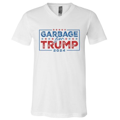 Proud Maga Garbage For Trump Supporter Gift V-Neck T-Shirt