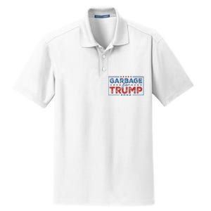 Proud Maga Garbage For Trump Supporter Gift Dry Zone Grid Polo