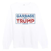 Proud Maga Garbage For Trump Supporter Gift Premium Crewneck Sweatshirt