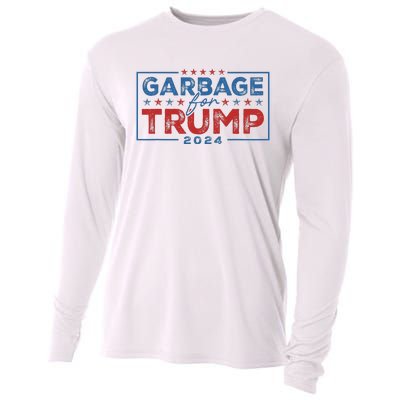 Proud Maga Garbage For Trump Supporter Gift Cooling Performance Long Sleeve Crew