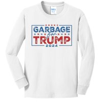 Proud Maga Garbage For Trump Supporter Gift Kids Long Sleeve Shirt