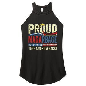 Proud Maga Garbage Proud To Be Garbage Trump Supporters Gift Women's Perfect Tri Rocker Tank