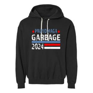 Proud Maga Garbage Trump Supporter Trump Vance 2024 Premium Garment-Dyed Fleece Hoodie