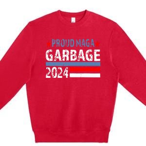 Proud Maga Garbage Trump Supporter Trump Vance 2024 Premium Premium Crewneck Sweatshirt