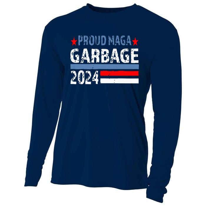 Proud Maga Garbage Trump Supporter Trump Vance 2024 Premium Cooling Performance Long Sleeve Crew