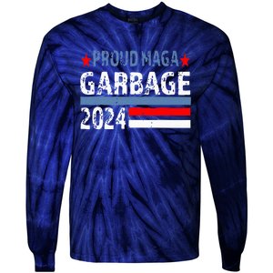 Proud Maga Garbage Trump Supporter Trump Vance 2024 Premium Tie-Dye Long Sleeve Shirt