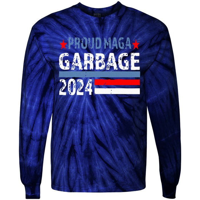 Proud Maga Garbage Trump Supporter Trump Vance 2024 Premium Tie-Dye Long Sleeve Shirt