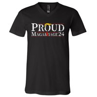 Proud Maga Garbage Trump 2024 Supporters V-Neck T-Shirt