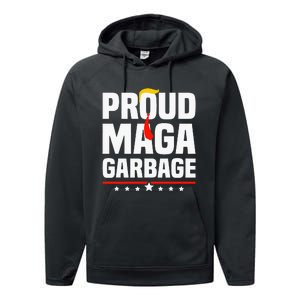 Proud Maga Garbage Trump 2024 Political Supporters Performance Fleece Hoodie