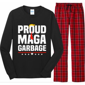 Proud Maga Garbage Trump 2024 Political Supporters Long Sleeve Pajama Set