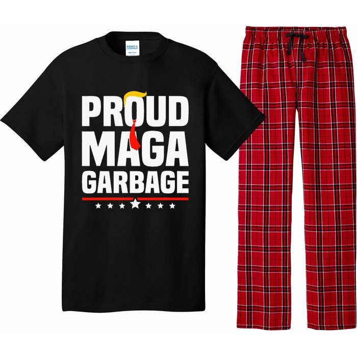 Proud Maga Garbage Trump 2024 Political Supporters Pajama Set