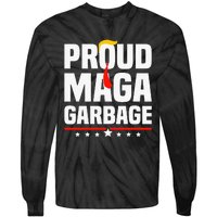 Proud Maga Garbage Trump 2024 Political Supporters Tie-Dye Long Sleeve Shirt