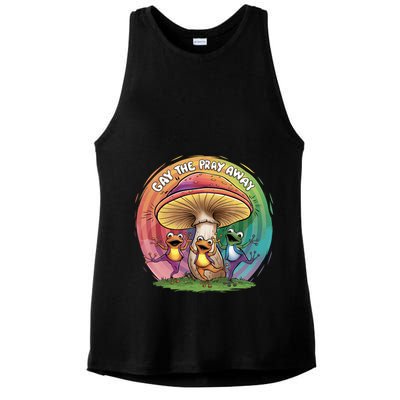 Pride Month Gay The Pray Away Lgbt Pride Month Ladies PosiCharge Tri-Blend Wicking Tank