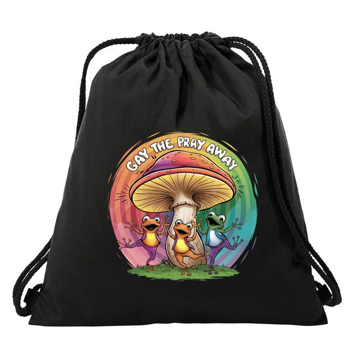 Pride Month Gay The Pray Away Lgbt Pride Month Drawstring Bag