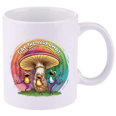 Pride Month Gay The Pray Away Lgbt Pride Month 11oz C Handle Ceramic Mug