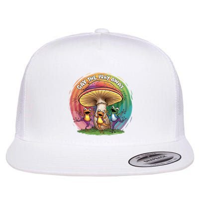 Pride Month Gay The Pray Away Lgbt Pride Month Flat Bill Trucker Hat