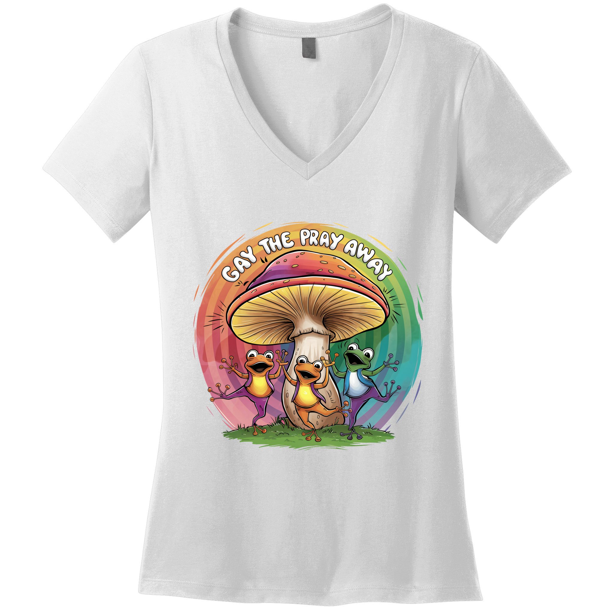 Pride Month Gay The Pray Away Lgbt Pride Month Women's V-Neck T-Shirt