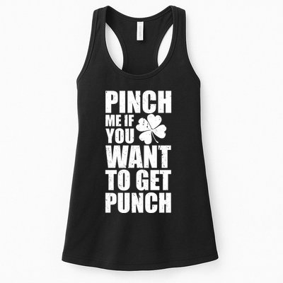 Pinch Me If You Want To Get Punch St Pattys Day Womens Tank Top