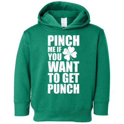 Pinch Me If You Want To Get Punch St Pattys Day Toddler Hoodie