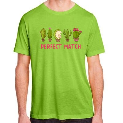 Perfect Match Hedgehog And Cactus Valentine's Day Gift Adult ChromaSoft Performance T-Shirt