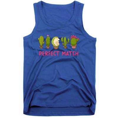 Perfect Match Hedgehog And Cactus Valentine's Day Gift Tank Top