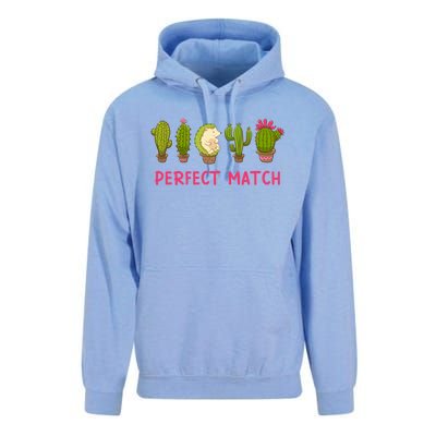 Perfect Match Hedgehog And Cactus Valentine's Day Gift Unisex Surf Hoodie