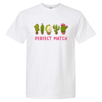 Perfect Match Hedgehog And Cactus Valentine's Day Gift Garment-Dyed Heavyweight T-Shirt