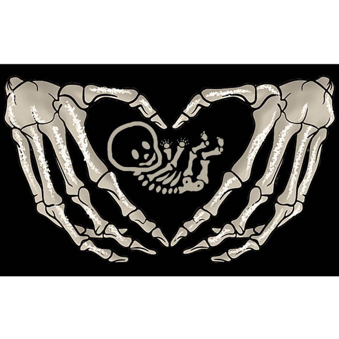 Pregnant Mom Halloween Costume with Xray Skeleton Baby Bumper Sticker