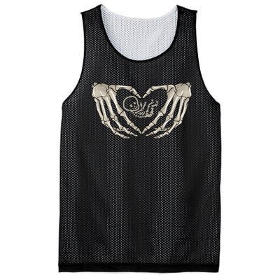 Pregnant Mom Halloween Costume with Xray Skeleton Baby Mesh Reversible Basketball Jersey Tank