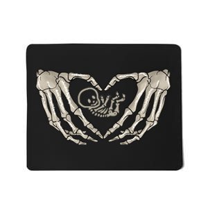 Pregnant Mom Halloween Costume with Xray Skeleton Baby Mousepad