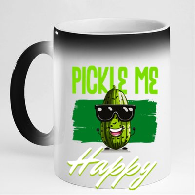 Pickle Me Happy Pickles Lover Great Gift 11oz Black Color Changing Mug