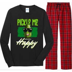 Pickle Me Happy Pickles Lover Great Gift Long Sleeve Pajama Set