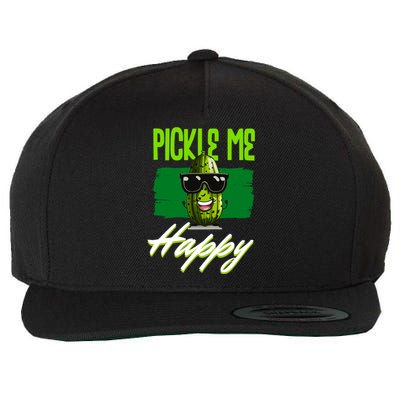 Pickle Me Happy Pickles Lover Great Gift Wool Snapback Cap