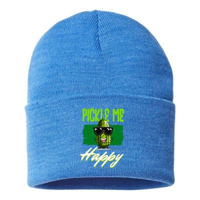 Pickle Me Happy Pickles Lover Great Gift Sustainable Knit Beanie