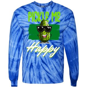 Pickle Me Happy Pickles Lover Great Gift Tie-Dye Long Sleeve Shirt