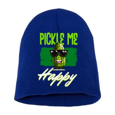 Pickle Me Happy Pickles Lover Great Gift Short Acrylic Beanie