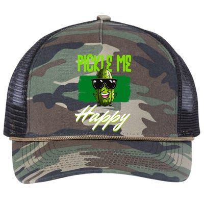 Pickle Me Happy Pickles Lover Great Gift Retro Rope Trucker Hat Cap