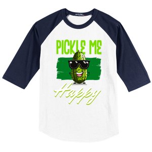 Pickle Me Happy Pickles Lover Great Gift Baseball Sleeve Shirt