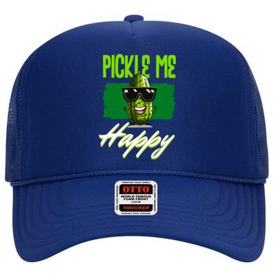 Pickle Me Happy Pickles Lover Great Gift High Crown Mesh Back Trucker Hat