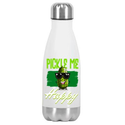 Pickle Me Happy Pickles Lover Great Gift Stainless Steel Insulated Water Bottle