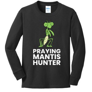 Praying Mantis Hunter Insect Lover Kids Long Sleeve Shirt